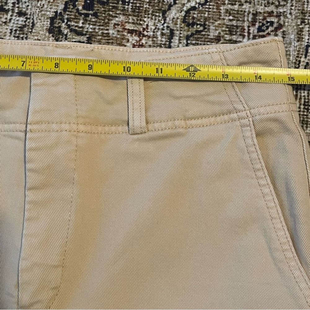 Pilcro Anthropologie Womens 28 Relaxed Cuffed Pants Khaki Wide Leg High Rise Tan - Picture 7 of 10